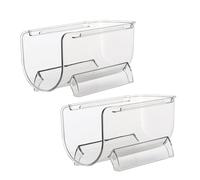 SWETRACE Portabottiglie da Vino Impilabile Stile Cassetto in Plastica Trasparente Organizzatore per Frigorifero e Cucina Espositore Compatto per Bar e Casa Set da 2 Pezzi per Feste e