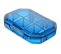 SWETRACE Portapillole Settimanale Portatile 7 Scomparti Grande Organizer Giornaliero in Plastica Blu Compatto per Casa e Viaggio