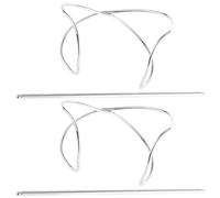 SWETRACE Set 2 Pezzi Fermaglio per Chioma in Metallo Argento Vintage, Antiscivolo e Fissa Chioma Saldo, Accessorio Classico per Chignon Elegante e Semplice