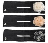SWETRACE Set 3 Pezzi Modellatori per Chignon a Forma di Fiore Creatore di Nastri per Chioma in Colori Nero Bianco e Albicocca Accessori per Acconciature Quotidiane e Feste