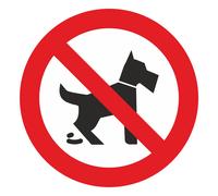 SWEYTEC Cartello di divieto - Vietata la toilette per cani