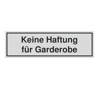 SWEYTEC Cartello - Nessuna responsabilità per il guardaroba