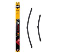 SWF Tergicristalli Pezzo Spazzole Tergicristallo con spoiler Anteriore | Tipo: Spazzole flat blade senza adattatore premontato | Lunghezza 1: 650mm | Lunghezza 2: 400mm 507867 Compatibilità con OPEL