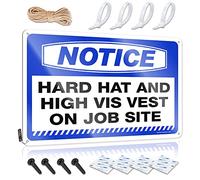 SWFG Bar Man Cave Decor Notice Hard Hat and High Vis Vest On Job Site Targa in metallo per birra Targa decorativa da parete in metallo (30 x 40 cm)