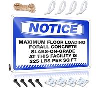 SWFG Decorazione per la casa con scritta in inglese "Notice Maximum Floor Loading for All Concrete Tin Sign for All Concrete Tin Signs for Man Cave Home Decor Men (20 x 30 cm)