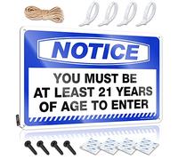SWFG Decorazione per la casa Men Notice You Must Be at Least 21 Years of Age to Enter Targa in latta per adulti per uomo grotta decorazione per la casa da uomo (30 x 40 cm)