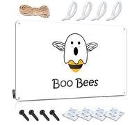 SWFG Sarcastico, cartello in metallo con api Boo, per Halloween, decorazione per bar, bar e pareti (30 x 40 cm)