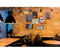 SWFG Targa vintage in metallo con scritta in inglese "Notice Down Time is Clean-Up Time" (lingua italiana non garantita), decorazione da parete, 20 x 30 cm