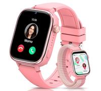 SWGOTA 4G Smartwatch Bambini con GPS e Chiamate, Orologio Smartwatch Bambini Videochiamate/Chat Vocale/SMS, SOS/Modalità Scuola/Sveglia/Fotocamera/Contapassi/Sonno, Regalo per Ragazzi/Ragazze, Rosa