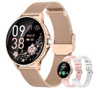 SWGOTA Smartwatch Donna, 1,27'' Orologio Smartwatch con Chiamate Bluetooth, 24H Cardiofrequenzimetro/SpO2/Sonno/Fisiologia Femminile, 114 Modalità Sportive IP68 Fitness Tracker Android iOS Oro Rosa