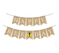SWHATYW - Striscione con scritta "Happy Bee Day", motivo: Ragazza e Bumble Bee