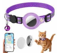 SWHC Localizzatore GPS per Gatto, GPS per Cani e Gatti Senza Abbonamento | Cat Tracker con Posizionamento Globale in Tempo Reale, Compatibile iOS e Android, Collare Regolabile, IPX5 impermeabile