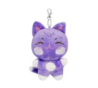 Swico Remado Simpatico portachiavi a forma di animale in stile cartone animato, portachiavi da donna, ciondolo per borsa, portafoglio, decorazione, Viola-S, Large