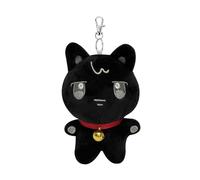 Swico Remado Simpatico portachiavi a forma di animale in stile cartone animato, portachiavi da donna, ciondolo per borsa, portafoglio, decorazione, Nero-wy, Large