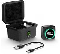 SWIFF AUDIO Sistema di monitoraggio wireless in-ear, stereo commutabile IEM wireless da 5,8 GHz con ricevitore schermo LED e custodia di ricarica, microfono CUE integrato, design a 4 canali e supporto