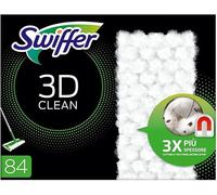 Swiffer 3D panni ricambio 84 pezzi catturapolvere blocca peli e polvere
