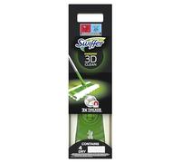 Swiffer 3D, Starter Kit Manico Scopa + 4 Panni Pavimenti + 2 Lavapavimenti