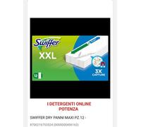 SWIFFER DRY 12 PANNI MAXI XXL PANNI PER SPOLVERARE ANTISTATICI PEZZI 2