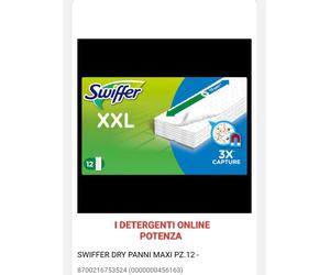 SWIFFER DRY 12 PANNI MAXI XXL PANNI PER SPOLVERARE ANTISTATICI PEZZI 2