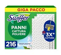 Swiffer Dry Ricariche Catturapolvere Per Scopa 216 Pezzi, Per Catturare E Intrappolare 3 Volte Più Polvere, Sporco E Peli Di Una Scopa Tradizionale, Con Profumo Ambi Pur, Giga Pacco