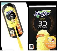 Swiffer Duster 3D Catturapolvere piumino ricariche + kit manico 90 cm 3D