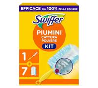 Swiffer Duster Piumini Cattura Polvere, 1 Manico + 7 Piumini Maxi.