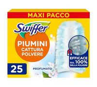 Swiffer Duster Piumini Cattura Polvere, 25 Piumini, Cattura e Intrappola Polvere e Sporco, Raggiunge I Punti più Difficili della Casa, Maxi Formato