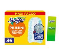 Swiffer Duster Piumini Cattura Polvere, 36 Piumini, Cattura e Intrappola Polvere e Sporco, Raggiunge I Punti più Difficili della Casa, Maxi Formato