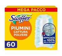 Swiffer Duster Piumini Cattura Polvere, 60 Piumini, Cattura e Intrappola Polvere e Sporco, Raggiunge I Punti più Difficili della Casa, Giga Formato