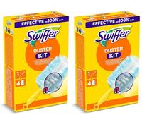Swiffer Duster Starter Kit (1 manico e 4 ricariche), cattura e blocca 3 volte più polvere e capelli rispetto a un tradizionale spolverino (Confezione da 2)