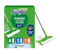 Swiffer Starter Kit Completo, Panni Catturapolvere, Lavapavimenti, Piumini