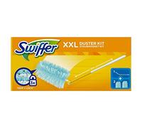 Swiffer Starter Kit Duster XXL Scopa con 1 Manico + 2 Piumini Ricarica di Ricambio, per Catturare e Intrappolare la Polvere