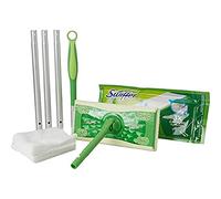 Swiffer Starter Kit Per Panni Bagnati E Asciutti, Kit 6 Confezioni con Scopa, 8 Panni a Secco e 3 Panni Umidi