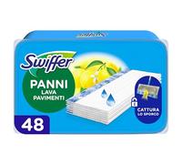 Swiffer Wet Lavapavimenti, 48 Panni Umidi, Limone, Maxi Formato, Pulizia Igienica Profonda, Rimuove Sporco e Batteri, per Tutti I Tipi di Pavimenti