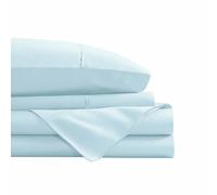 Swift Home Smart Sheets Set di lenzuola in microfibra spazzolata ultra morbida, 4 pezzi, con angoli e tasche laterali - Aqua Full