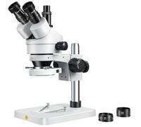 SWIFT Microscopio stereoscopico zoom trinoculare 3,5-90x per ispezione PCB e saldatura, 45°/360°, adattatore camera φ23,2mm, WD100mm, anello 56 LED, 0,5x/2x, S7-TP520-EA10-56