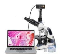 Swift Microscopio Trinoculare composto SW380T 40X-2500X USB 3.0 Super Speed 18MP Digital Compound Trinoculare LED Laboratorio Biologico Microscopio