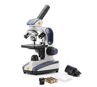 SWIFT SW200 - Microscopio composto per bambini e studenti, 40X-1000X, con oculare grandangolare 10X/25X, manico per il trasporto, senza fili, corpo in metallo
