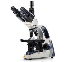 SWIFT SW380T Microscopio 40X-2500X, Microscopio da Laboratorio Composto Trinoculare per la Ricerca con Oculari WF 10X/25X, Tavolino Meccanico, Messa a Fuoco Ultraprecisa, Compatibile con Fotocamera
