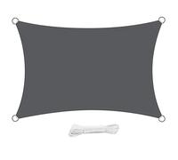 swift Tenda a Vela Rettangolare 2x4 m Permeabile Protezione Anti Raggi UV Vela Ombreggiante 4x2 m, Telo Tenda da Sole a Vela per Esterno, Giardino & Gazebo, Antracite