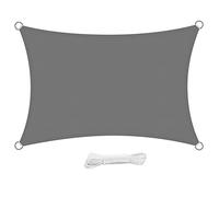 swift Vela Ombregggiante Impermeabile Rettangolare 4x6 m Protezione Anti Raggi UV Tenda a Vela 6x4 m, Telo Tenda da Sole a Vela per Esterno, Giardino & Gazebo, Grigio