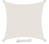 swift Vela Ombreggiante Impermeabile 3x3 m Quadrata Protezione Anti Raggi UV Tenda a Vela, Telo Tenda da Sole a Vela per Esterno, Giardino & Gazebo, Beige