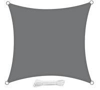 swift Vela Ombreggiante Impermeabile 4x4 m Quadrata Protezione Anti Raggi UV Tenda a Vela, Telo Tenda da Sole a Vela per Esterno, Giardino & Gazebo, Grigio