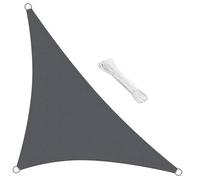 swift Vela Ombreggiante Triangolare 5x5x7 m Permeabile Protezione Anti Raggi UV Tenda a Vela, Telo Tenda da Sole a Vela per Esterno, Giardino & Gazebo, Antracite