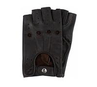 Swift Wear Guanti da uomo senza dita in pelle, senza dita, per guida, fitness, moto, ciclismo, sfoderati, di alta qualità, ideali per guida, moto (M, marrone scuro)