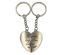 SwiftPick Home Coppia di portachiavi a forma di cuore, per lui e per lei, 2 in 1, con cuore diviso, regalo per anniversario, San Valentino, compleanno