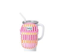 Swig Life Marsupio per bottiglia d'acqua con tracolla regolabile, marsupio con tasca per telefono con cerniera, contiene oggetti essenziali da viaggio, bottiglie, accessori per bicchieri (striscia di