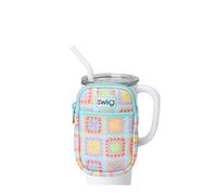 Swig Life Marsupio per bottiglia d'acqua con tracolla regolabile, marsupio con tasca per telefono con cerniera, contiene oggetti essenziali da viaggio, bottiglie, accessori per bicchieri (Granny