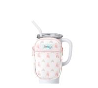 Swig Life Mega borsa per tazza, borsa per bottiglia d'acqua con tracolla regolabile, marsupio per bottiglia d'acqua con tasca per telefono con cerniera, accessori per bicchieri (a punta), Su Pointe