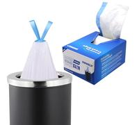 SWIHELP Sacchetti per spazzatura con coulisse 15 litri, 150 pezzi per ufficio, cucina, sacchetti per cestini rifiuti, 45 x 50 cm